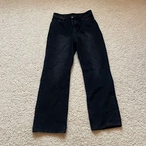 black washed jeans